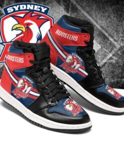 Sydney Roosters Blue Red And Black Air Jordan 1 High Sneakers