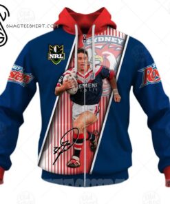 Sydney Roosters Brad Fittler Zip Up Hoodie 11308