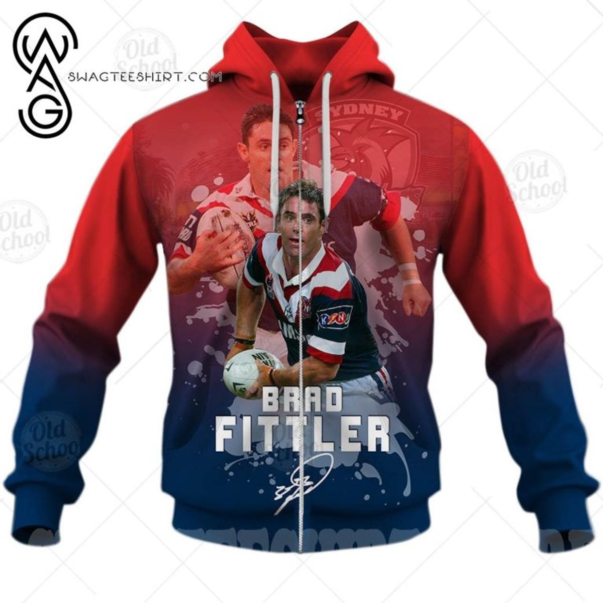 Sydney Roosters Brad Fittler Zip Hoodie