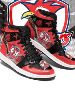 Sydney Roosters Red White Air Jordan 1 High Sneakers Gift For Fans