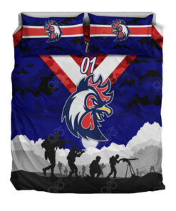 Sydney Roosters Custom Name Number Anzac Simple Style Doona Cover 2