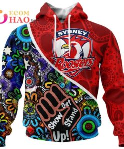 Sydney Roosters Custom Name Number Indigenous Naidoc Week Zip Hoodie Funny Gift For Fans