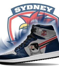 Sydney Roosters Jack Skellington Air Jordan 1 High Sneakers For Fans 1