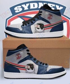 Sydney Roosters Jack Skellington Air Jordan 1 High Sneakers For Fans 2