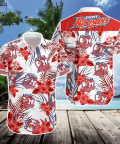 Nrl Sydney Roosters Big Logo Palm Trees Tropical Hawaiian Shirt Gift For Fans