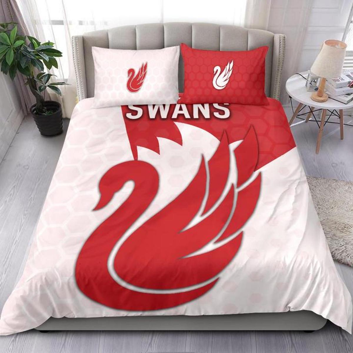 Sydney Swans Red White Stripes Doona Cover