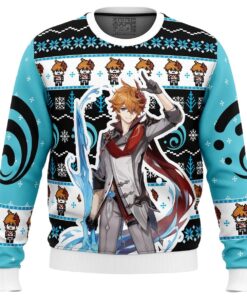 Tartaglia Childe Genshin Impact Christmas Sweater Women