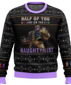 Thanos Naughty List Ugly Christmas Sweater Funny Gift For Marvel Fans