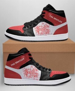 The Beatles Black Red Air Jordan 1 High Sneakers Gift