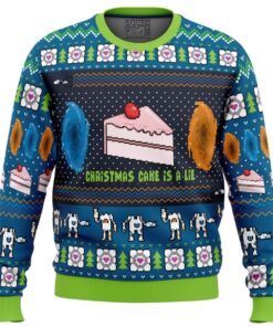 The Christmas Cake Is A Lie Portal 2 Best Ugly Christmas Sweaters 1