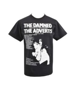 The Damned And The Adverts Punk Tour 1977 Concert Shirt For Punk Rock Fans