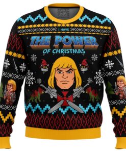 The Good Power Of Christmas He man Funny Ugly Xmas Sweater Gift For Masters Of The Universe Fans 1