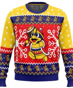 Kirby Game Series Pink Yellow Christmas Sweater Funny Gift For Fans