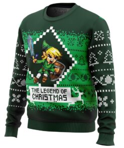 The Legend Of Christmas Zelda Dark Green Xmas Sweater Best Holiday Gift For Men Women