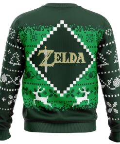 The Legend Of Christmas Zelda Dark Green Xmas Sweater Best Holiday Gift For Men Women 4