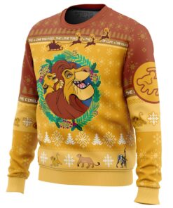 The Lion King Yellow Brown Ugly Christmas Sweater Best Xmas Gift For Disney Fans