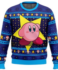 Kirby Game Series Pink Yellow Christmas Sweater Funny Gift For Fans