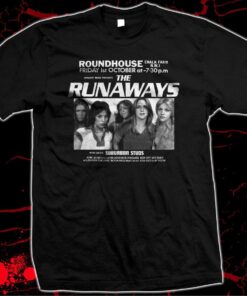 The Runaways Roundhouse Flyer Rock Band T-shirt Gifts For Fans