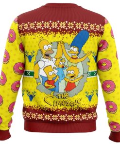 The Simpsons Family With Xmas Lights Ugly Christmas Sweater Best Holiday Gift For Fans