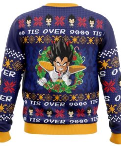 Tis Over 9000 Dragon Ball Z Ugly Xmas Sweater