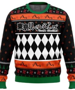 Toman Tokyo Revengers Black White Ugly Christmas Sweater Gift For Manga Anime Fans