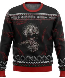 Tokyo Ghoul Character Kaneki Ken Ugly Christmas Sweater Best Gift For Manga Anime Fans