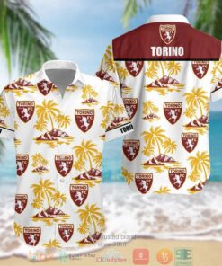 Torino Fc Summer Coconut White Brown Tropical Hawaiian Shirt For Men Women