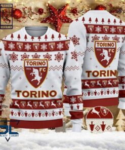 Torino Fc The Bull White Version Best Ugly Christmas Sweater