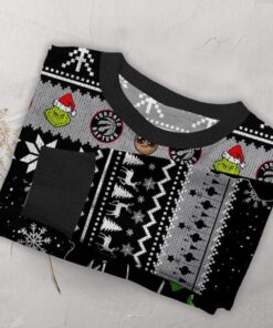 Toronto Raptors Baby Groot And Grinch Ugly Christmas Sweater 4