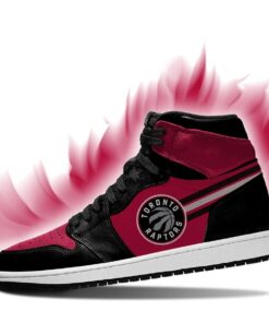 Toronto Raptors Red Black Air Jordan 1 High Tops 3