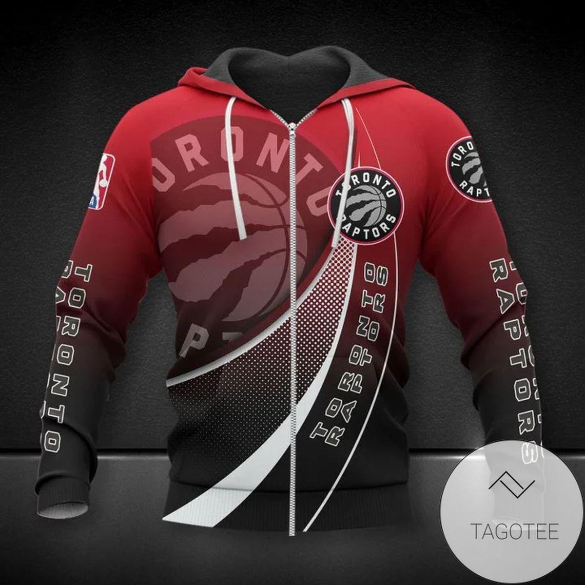 Toronto Raptors Red Black Mascot Scratch Best Zip Hoodie