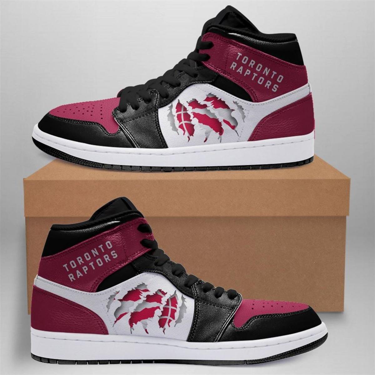 Toronto Raptors Red Black Air Jordan 1 High Tops