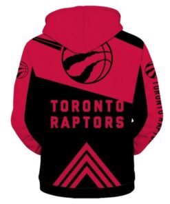 Toronto Raptors Red Black Zip Up Hoodie For Men And Women 2