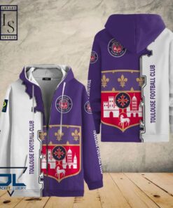 Toulouse Fc Purple White Zip Hoodie Funny Gift For Fans