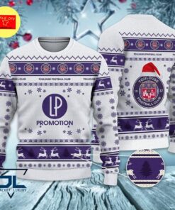 Toulouse Fc Santa Hat Ugly Christmas Sweater For Fans