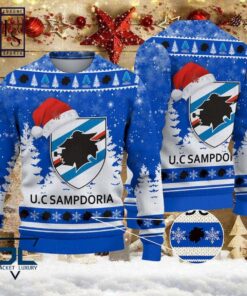 Uc Sampdoria Logo Simple Style Blue Black Hawaiian Shirt Best Gift Ideas