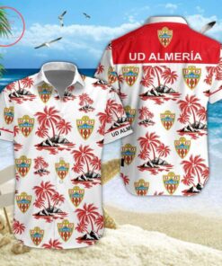 Ud Almer?a Summer Tree Patterns White Red Tropical Aloha Shirt Best Outfit For Fans