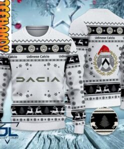 Udinese Calcio White Version Ugly Christmas Sweater For Fans