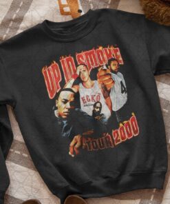 Up In Smoke Tour Vintage Black Shirt Snoop Dogg Eminem Dr Dre Shirt