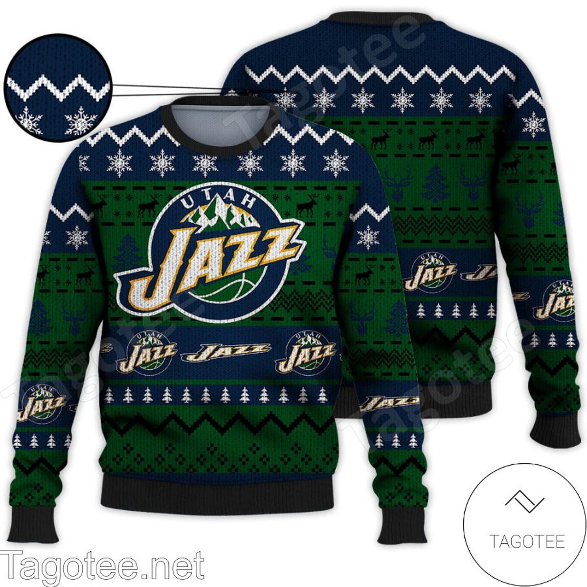 Utah Jazz Baby Groot And Grinch Best Ugly Christmas Sweater