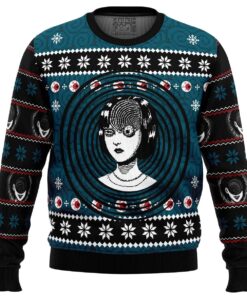 Uzumaki Horror Manga By Junji Ito Ugly Christmas Sweater Gift For Horror Fans 1