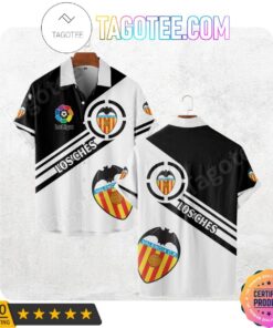 Valencia Cf Logo Black White Tropical Aloha Shirt Best Gift Ideas