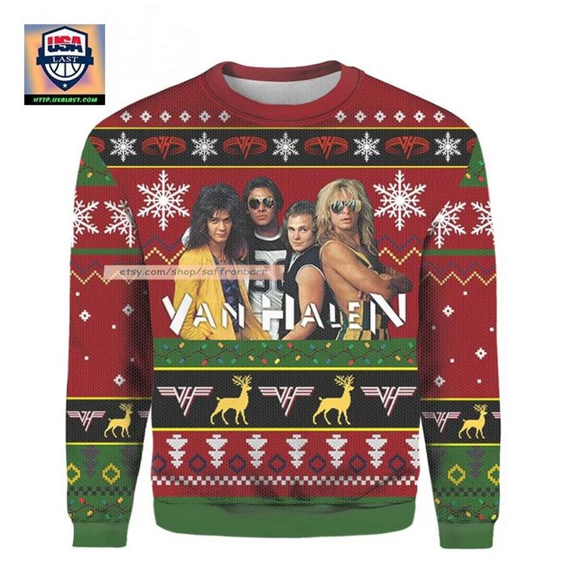 Van Halen The Grinch Funny Ugly Christmas Sweater