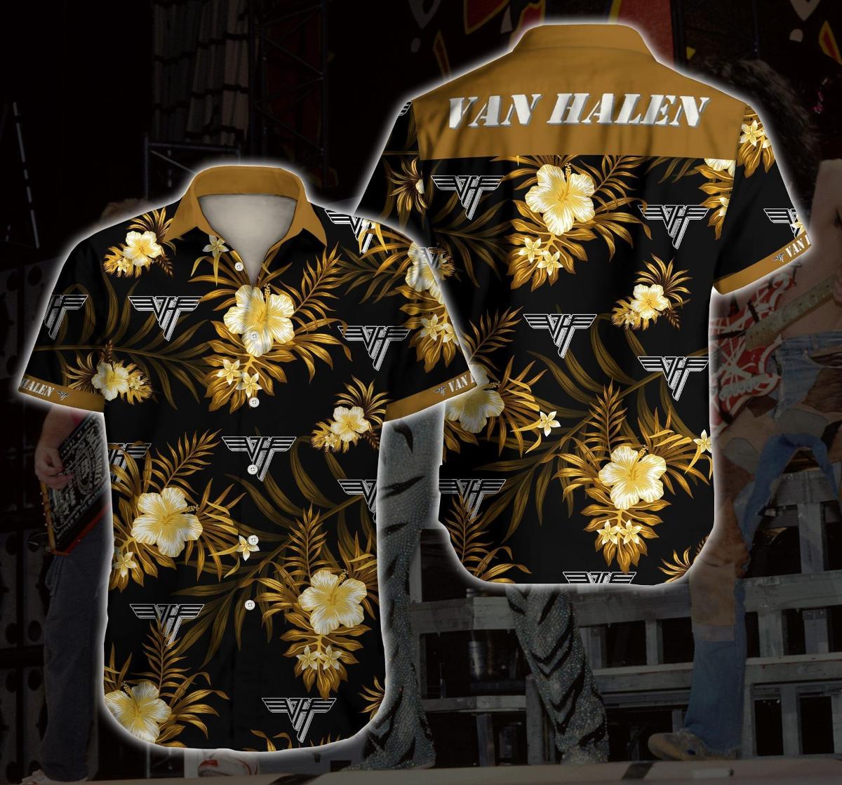 Van Halen Fair Warning Album Vintage Aloha Shirt Size From S To 5xl