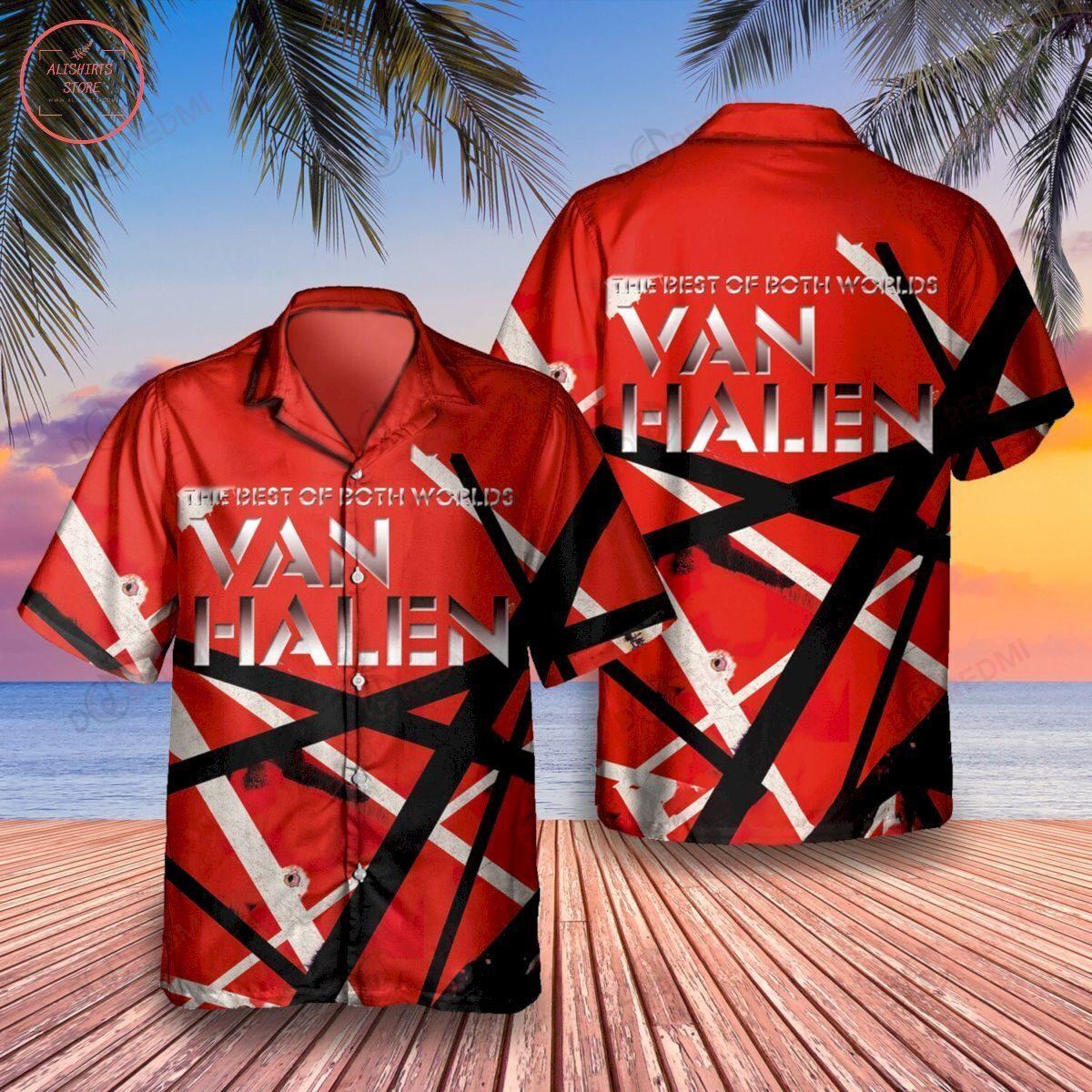 Van Halen Vintage Red Hawaiian Shirt Best Gift For Fans