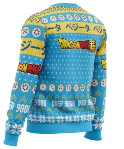 Vegeta Dragon Ball Z Characte Vegeta Over 9000 Ugly Christmas Sweater Best Gift For Fans 3