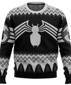 Venom Symbol Unisex Ugly Christmas Sweater Best Gift For Marvel Fans