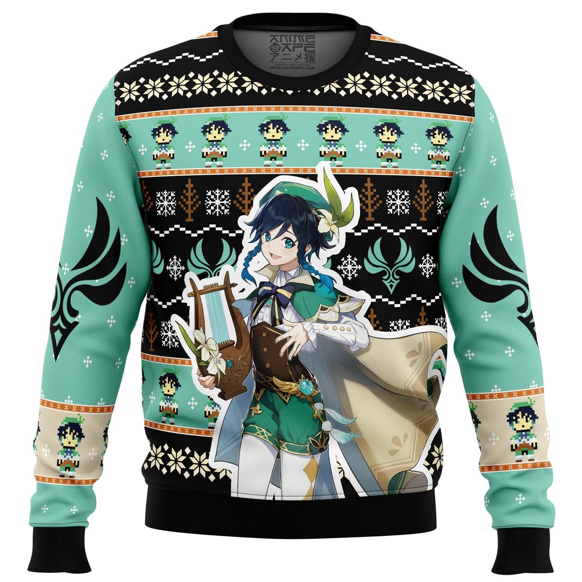 Raiden Genshin Impact Ugly Christmas Sweater Gift