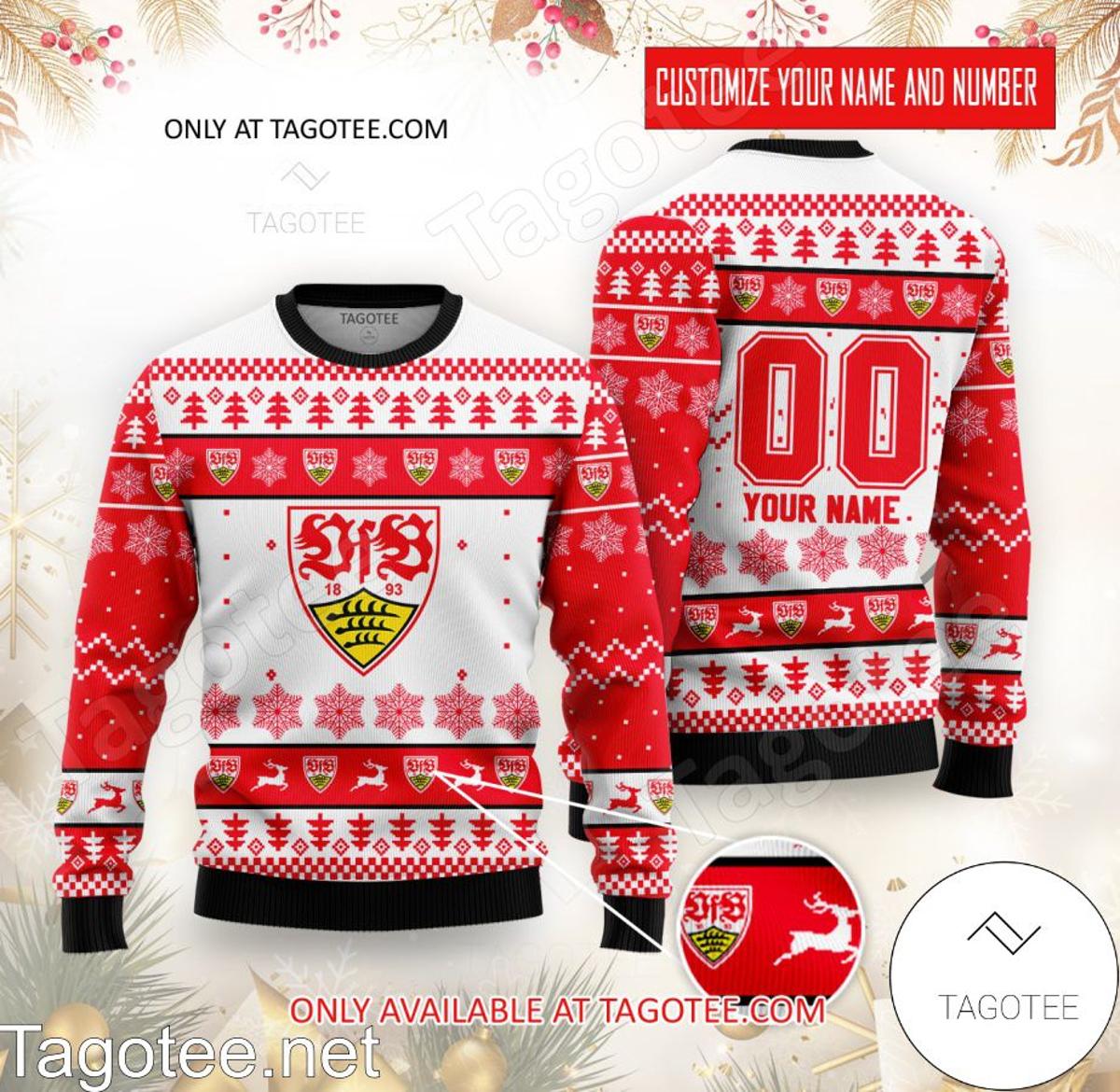 Vfb Stuttgart Red Ugly Christmas Sweater For Men And Women