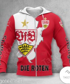 Vfb Stuttgart Red White Zip Hoodie Gifts For Lovers